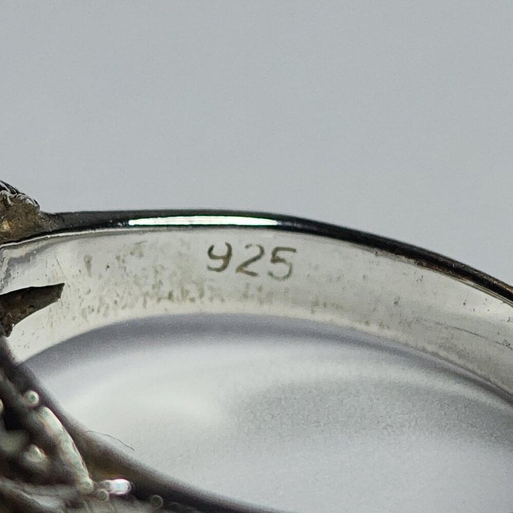 925‎ Sterling Silver Ring Citrine .925 Size 8 - Picture 6 of 10